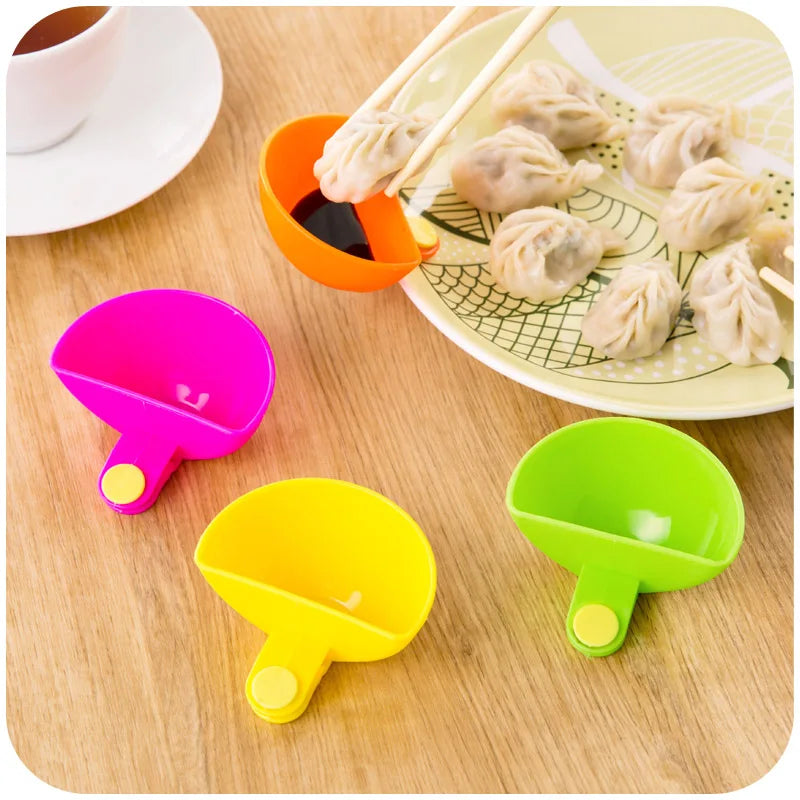 Colorful Creative Multipurpose Clip Dishes Flavoring Spoon Dish