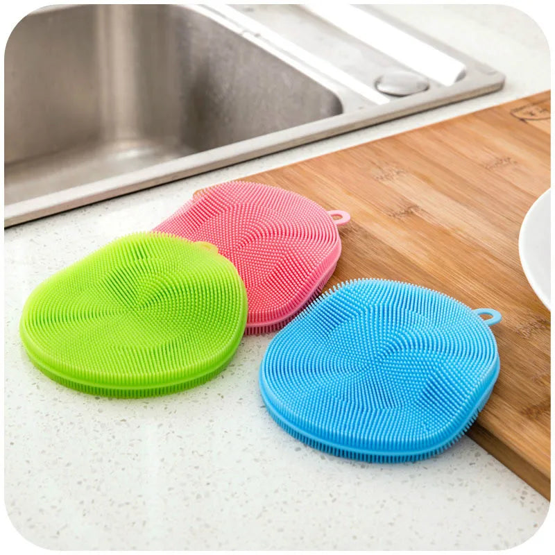 Silicone Cleaning Brush Dishwasher Sponges Dish Washing Sponge