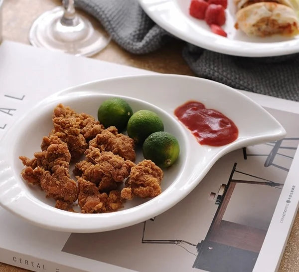 Irregular Shape Ceramics Dinner Plate Assorted Porcelain Box