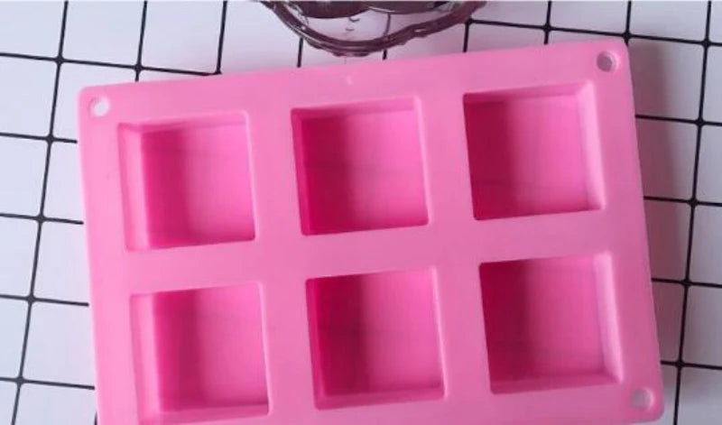 Handmade Holes Lovely Square Silicone Soap Mold Soap