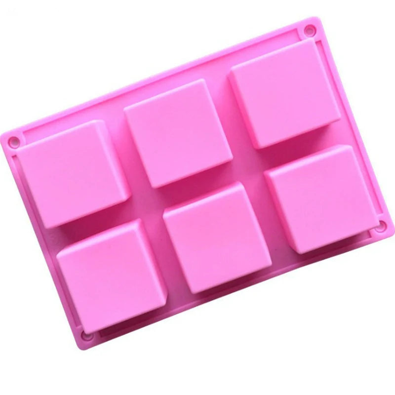 Handmade Holes Lovely Square Silicone Soap Mold Soap