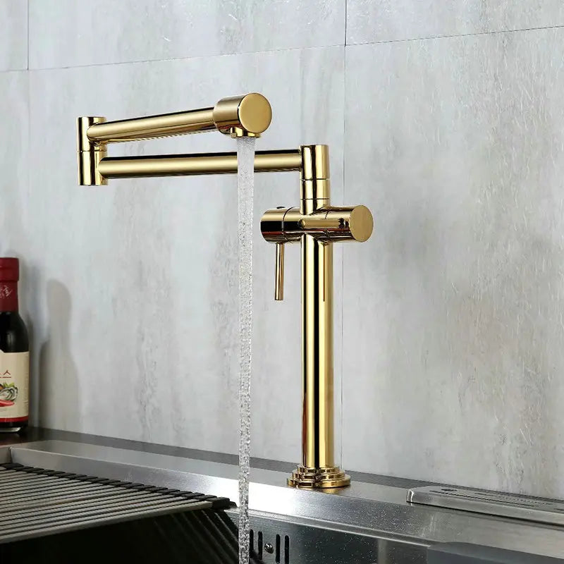 Faucet Solid Brass Crane Deck Mounted Sink Mixer