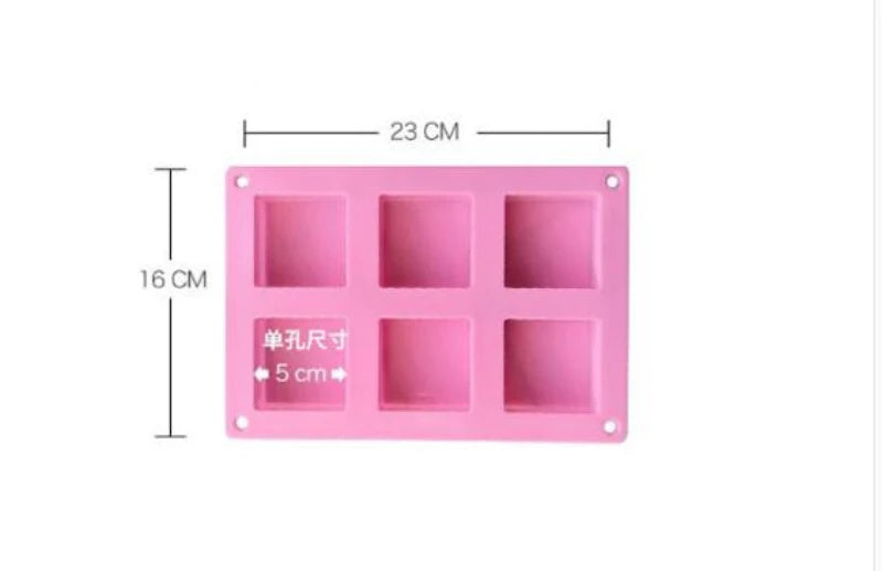 Handmade Holes Lovely Square Silicone Soap Mold Soap