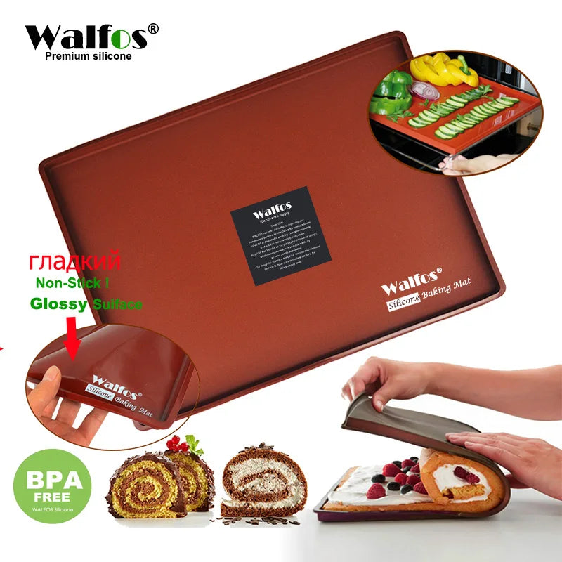 Walfos Non-Stick Silicone Baking Mat Pad Sheet Baking