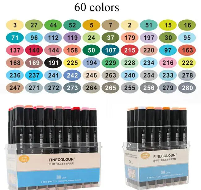 Finecolour Ef102 Double-Headed Soft Brush Professional Sketch