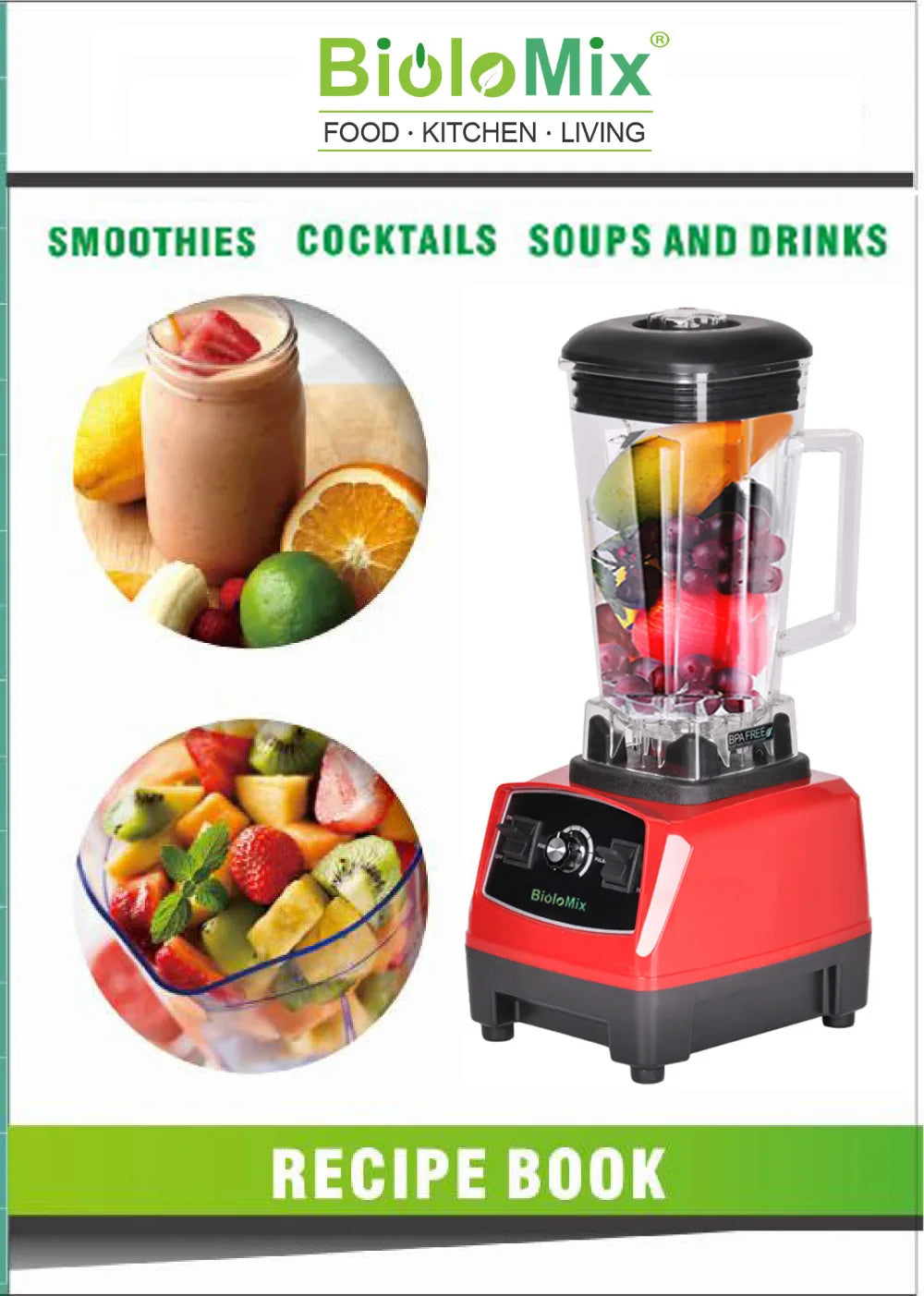 Biolomix Bpa 2200w Commercial Grade Timer Blender Mixer