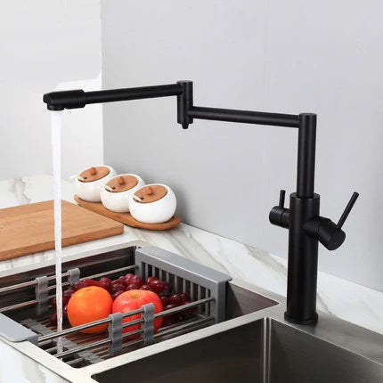 Water Purifier Faucet Black/Nickel Cold Universal Pull Straight
