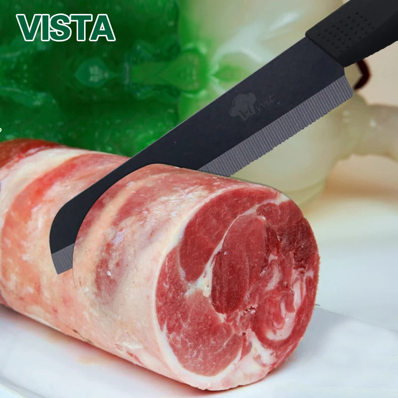 Bread Knife Serated Cake Knife Black Blade Color