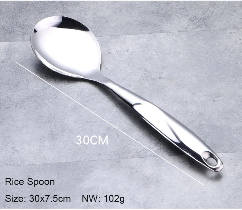 1/6pcs Stainless Steel Cooking Utensils Heat-Resistant Handle -
