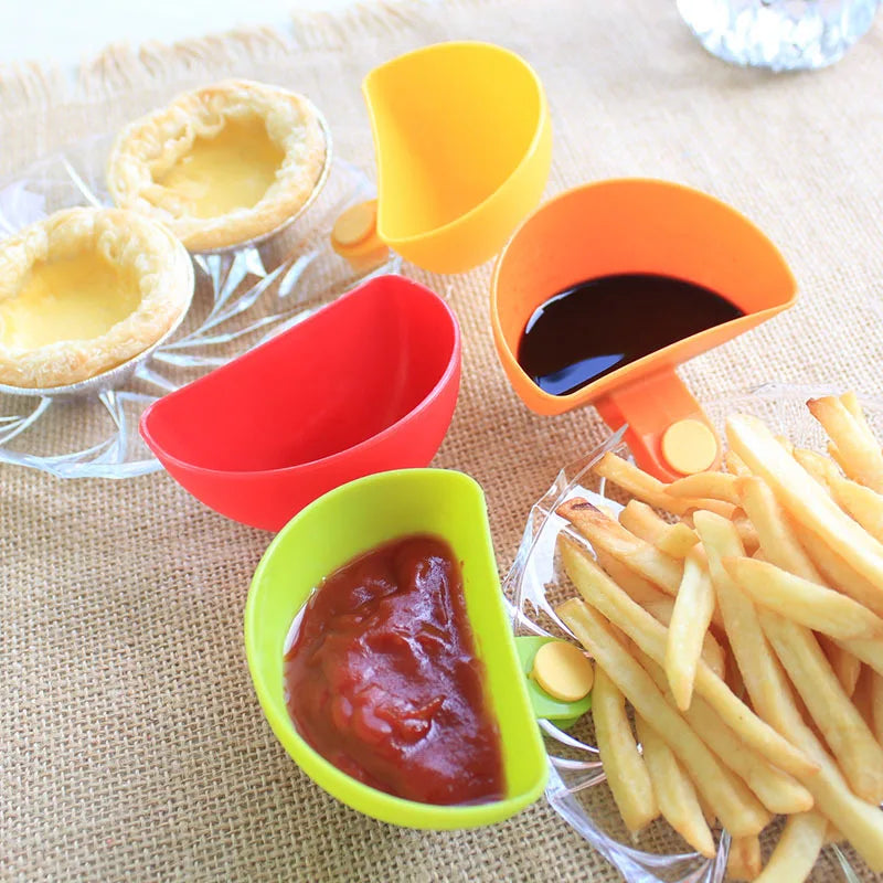 Colorful Creative Multipurpose Clip Dishes Flavoring Spoon Dish
