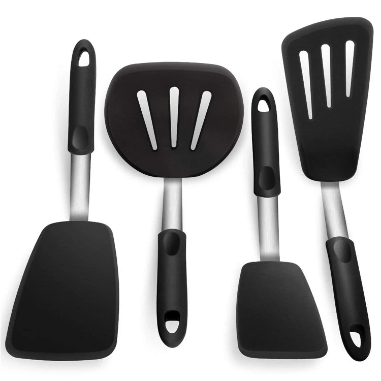 Nonstick Silicone Turner Spatula Heat-Resistant Flexible Turner