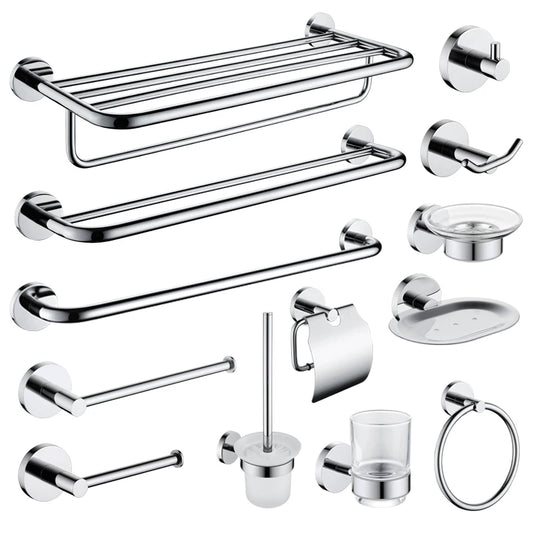 Bathroom Towel Rack Shelf Paper Holder Stainless Steel