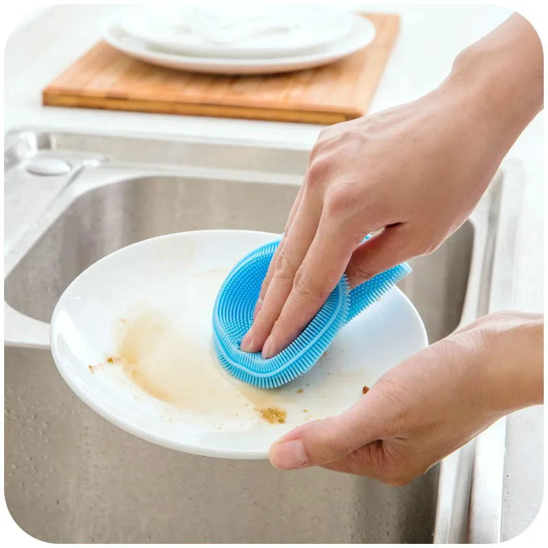 Silicone Cleaning Brush Dishwasher Sponges Dish Washing Sponge
