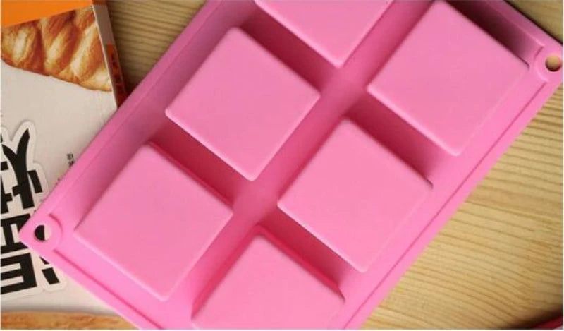 Handmade Holes Lovely Square Silicone Soap Mold Soap