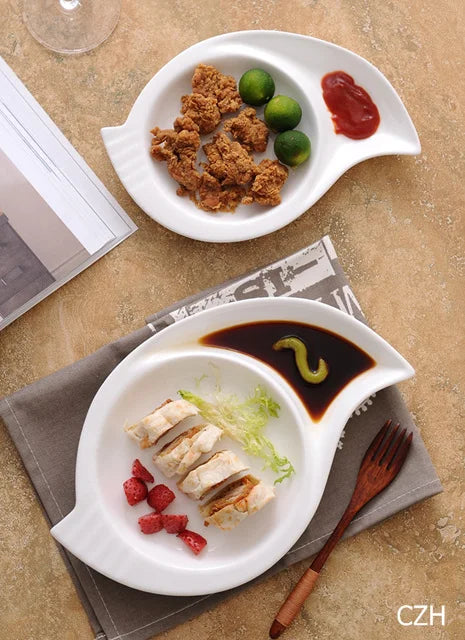 Irregular Shape Ceramics Dinner Plate Assorted Porcelain Box