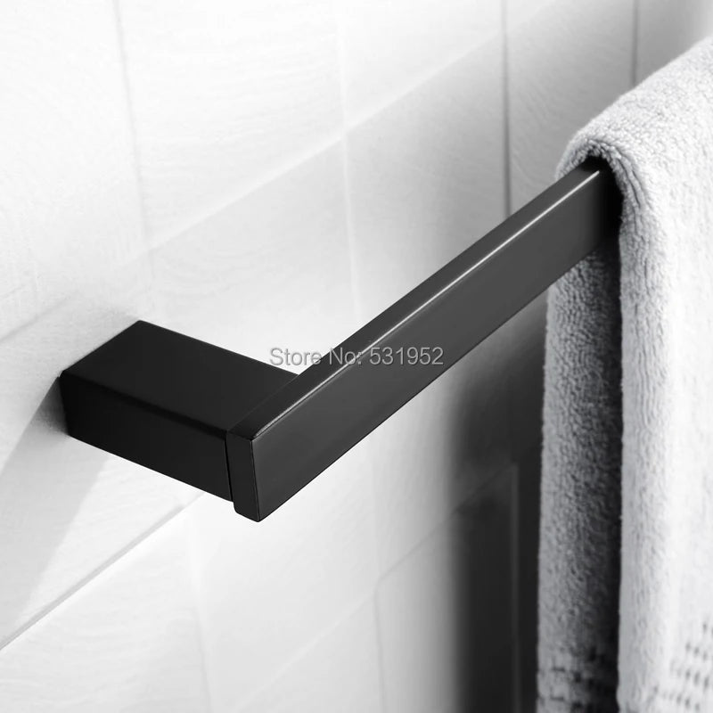 Matte Black Towel Bar Bathroom Hand Towel Holder