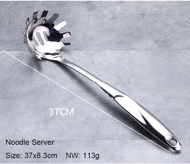 1/6pcs Stainless Steel Cooking Utensils Heat-Resistant Handle -