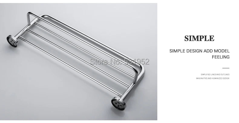 Bathroom Towel Rack Shelf Paper Holder Stainless Steel