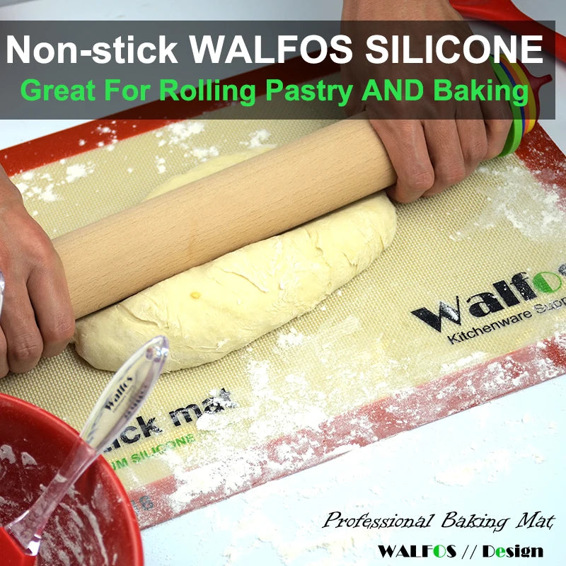 Walfos Non-Stick Silicone Baking Mat Pad Sheet Baking