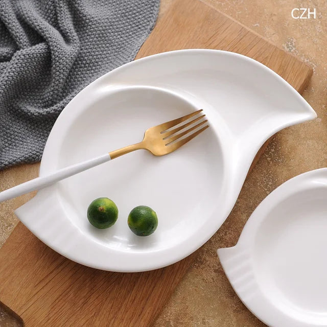 Irregular Shape Ceramics Dinner Plate Assorted Porcelain Box