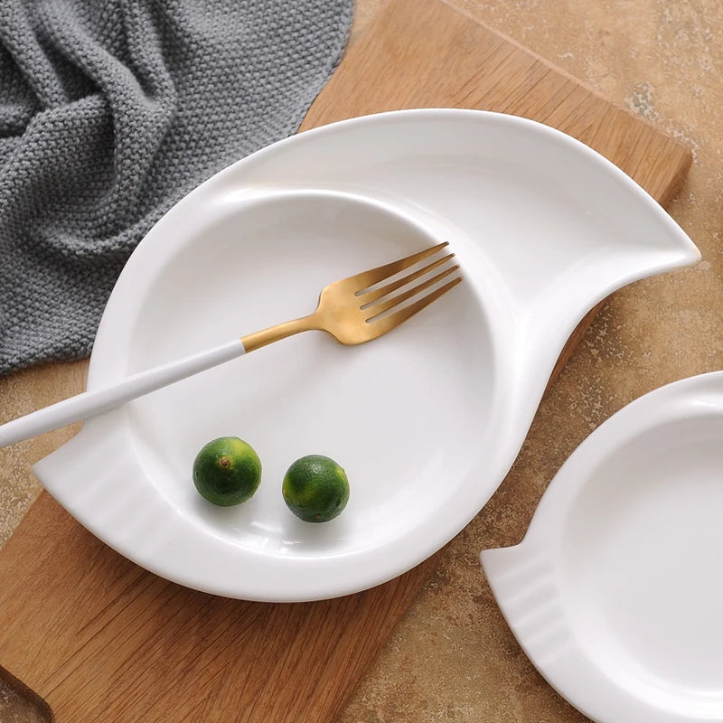 Irregular Shape Ceramics Dinner Plate Assorted Porcelain Box