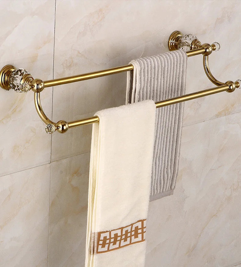 Zgrk Classical Bathroom Hardware Gold Polished Bath Wall-Mounted