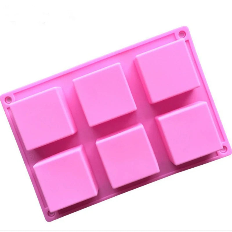 Handmade Holes Lovely Square Silicone Soap Mold Soap