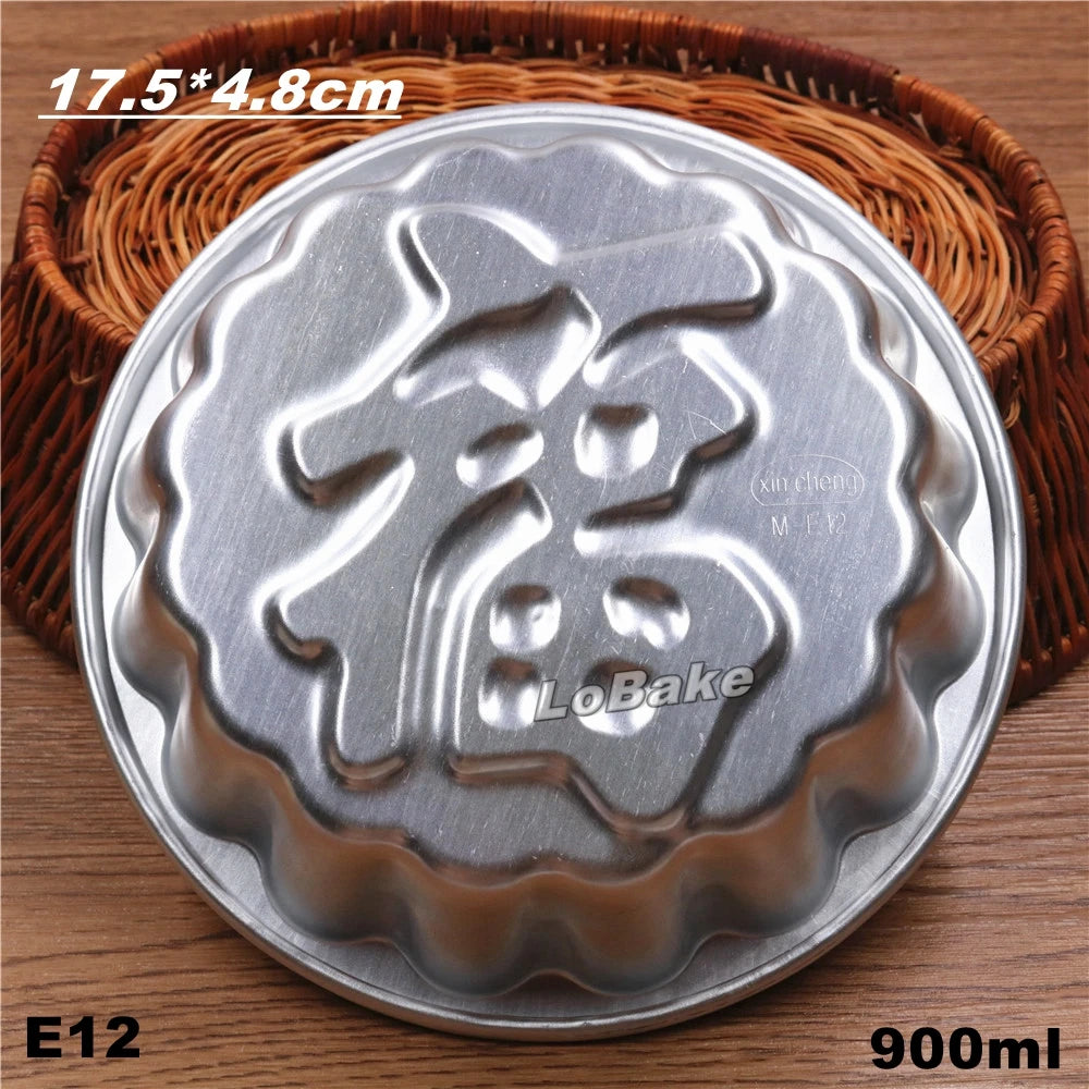 900ml Fluted Round Shape Chinese Fu Word Lucky