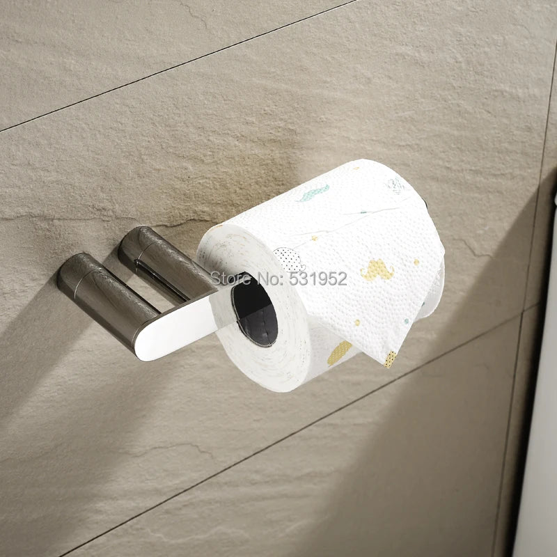 Oval Bathroom Wall Mounted Towel Rack Paper Holder