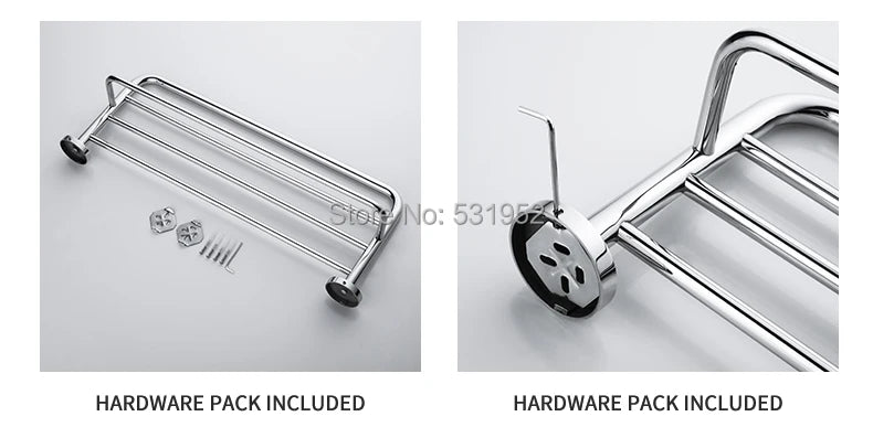 Bathroom Towel Rack Shelf Paper Holder Stainless Steel