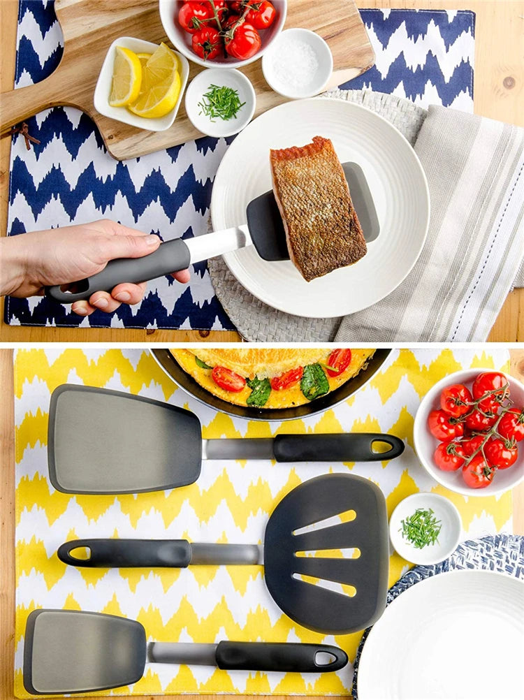 Nonstick Silicone Turner Spatula Heat-Resistant Flexible Turner