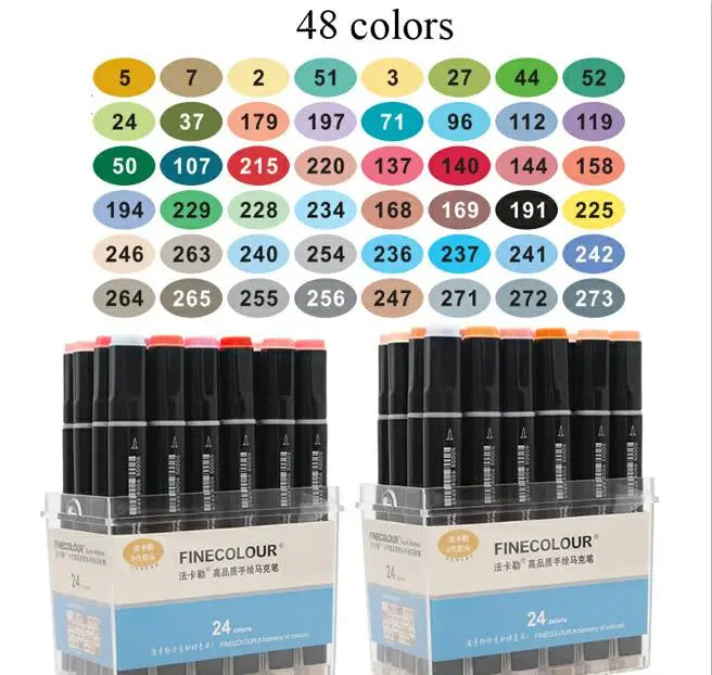 Finecolour Ef102 Double-Headed Soft Brush Professional Sketch