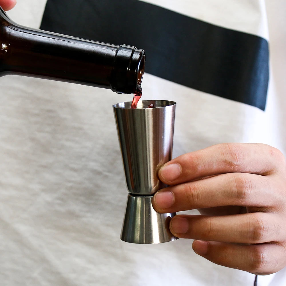 15/30ml Or 25/50ml Stainless Steel Cocktail Shaker Measure