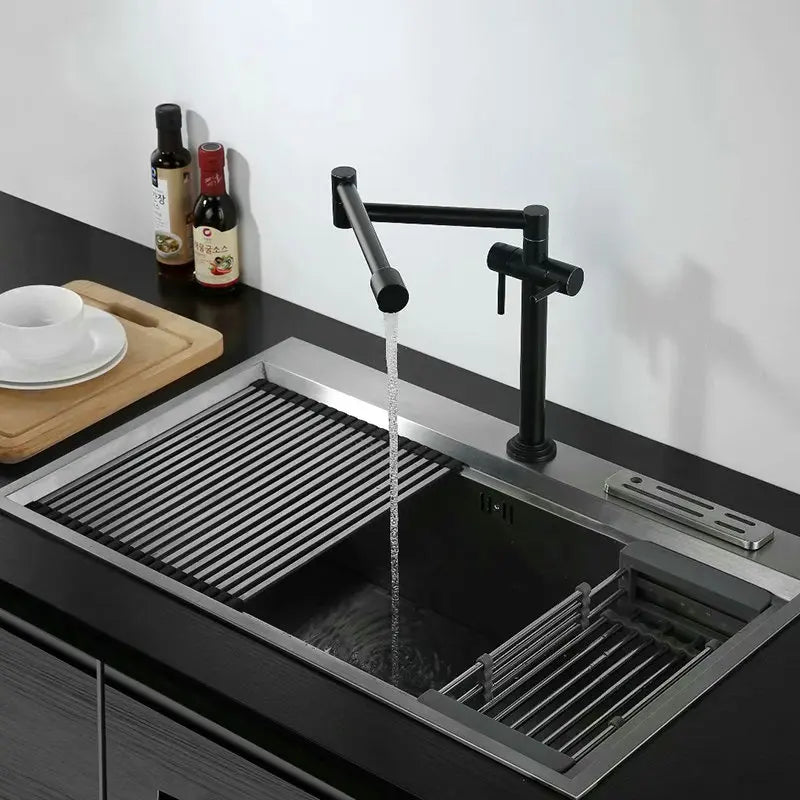 Faucet Solid Brass Crane Deck Mounted Sink Mixer