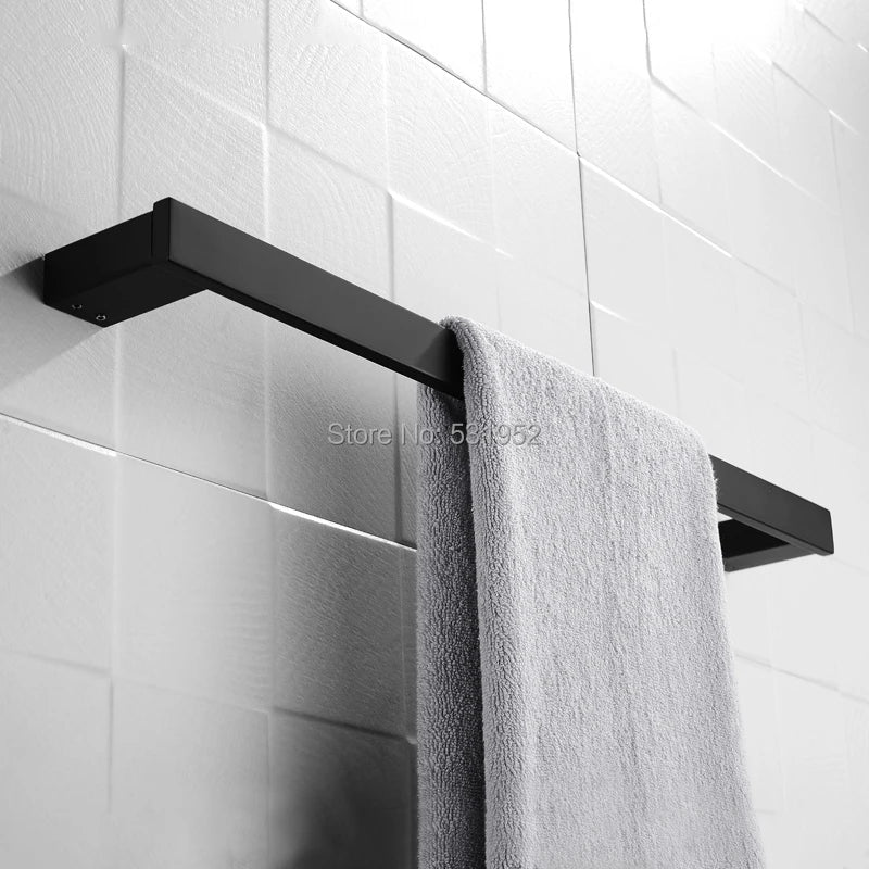 Matte Black Towel Bar Bathroom Hand Towel Holder
