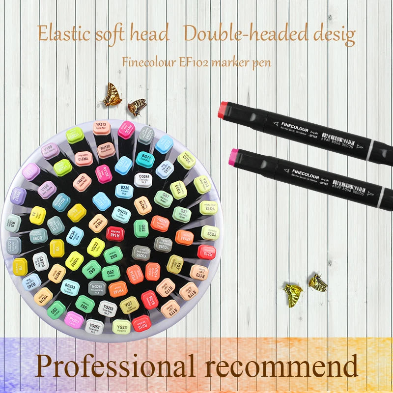 Finecolour Ef102 Double-Headed Soft Brush Professional Sketch