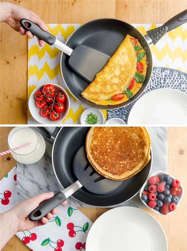 Nonstick Silicone Turner Spatula Heat-Resistant Flexible Turner