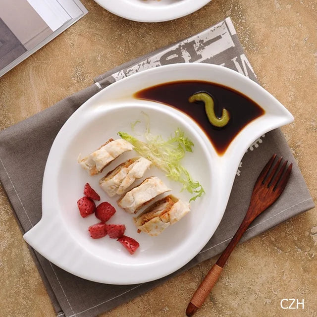 Irregular Shape Ceramics Dinner Plate Assorted Porcelain Box