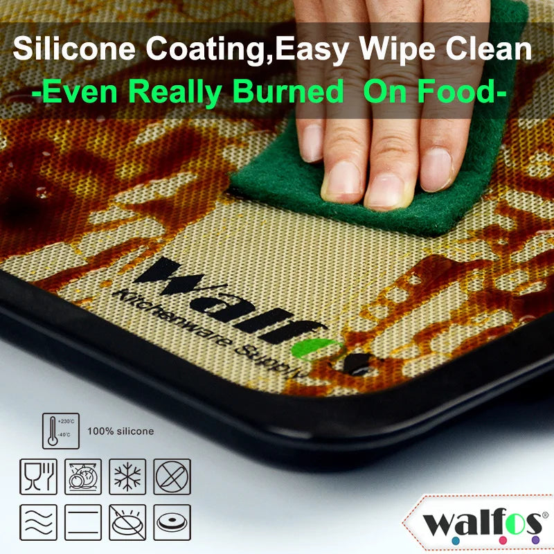 Walfos Non-Stick Silicone Baking Mat Pad Sheet Baking