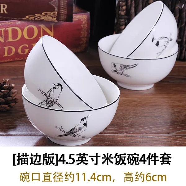 Bone China Dish Deep Plate Shallow Dish Creative