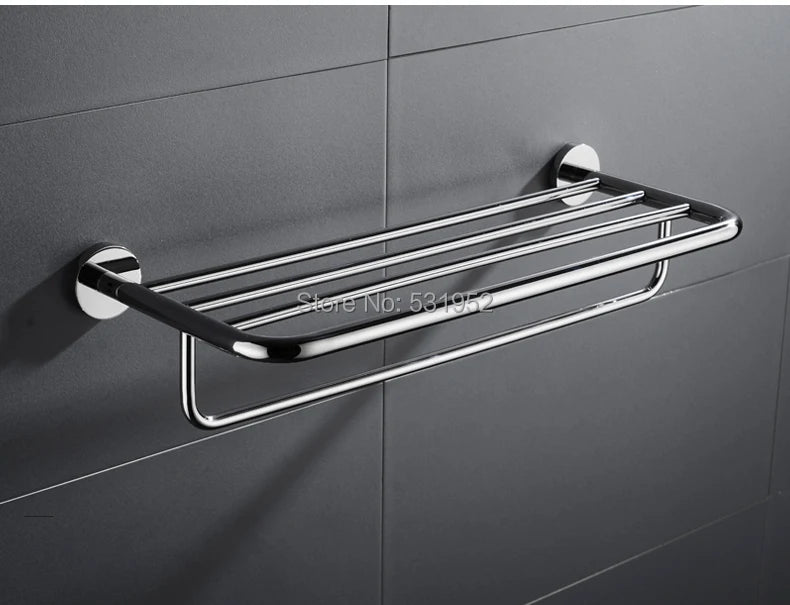 Bathroom Towel Rack Shelf Paper Holder Stainless Steel