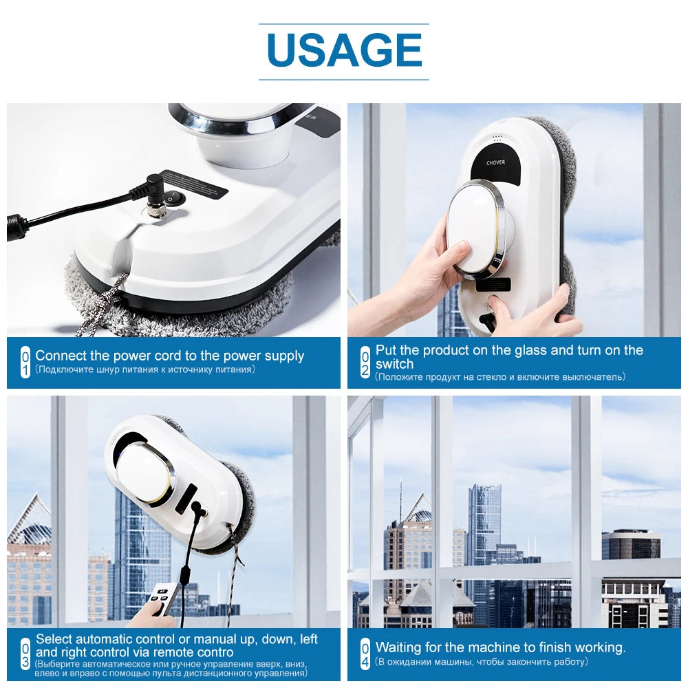 Chovery Vacuum Robot Window Cleaner Window Remote Control