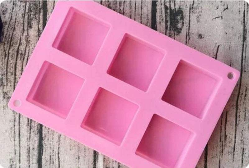 Handmade Holes Lovely Square Silicone Soap Mold Soap