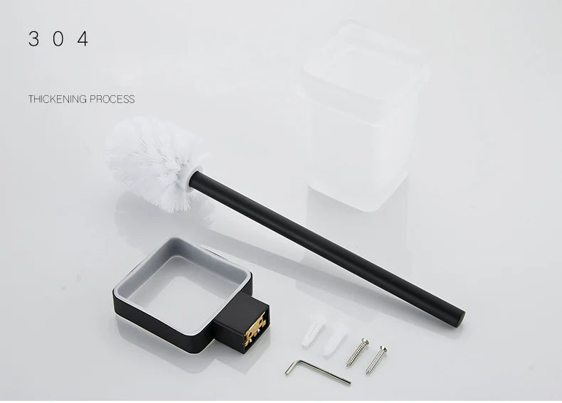 Matte Black Hook Towel Rack 304 Stainless Steel
