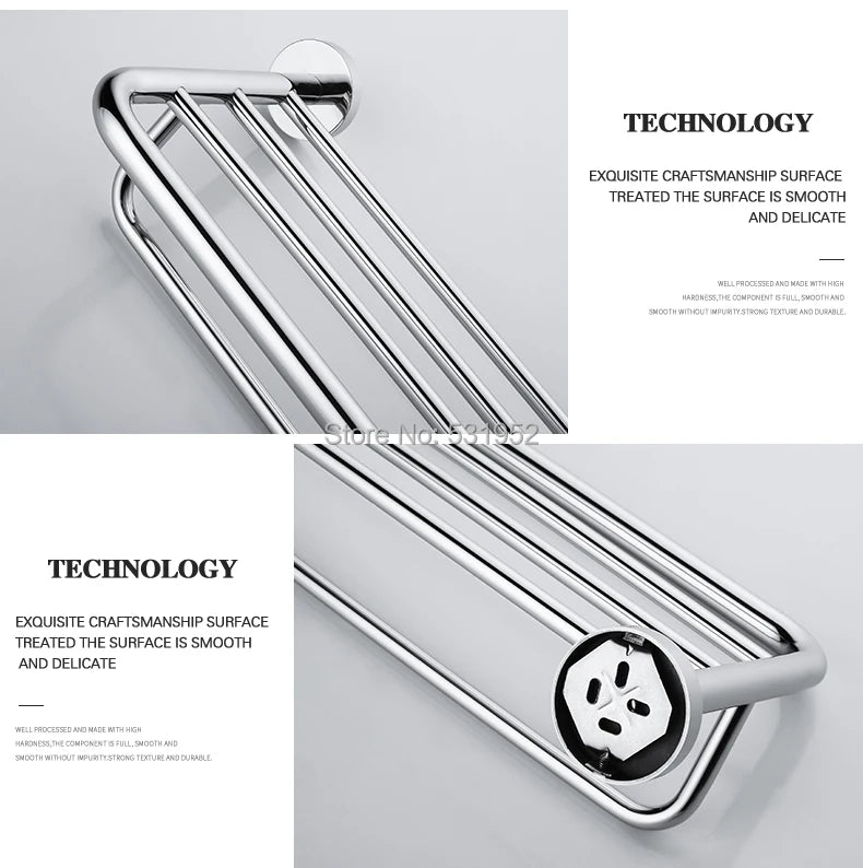 Bathroom Towel Rack Shelf Paper Holder Stainless Steel