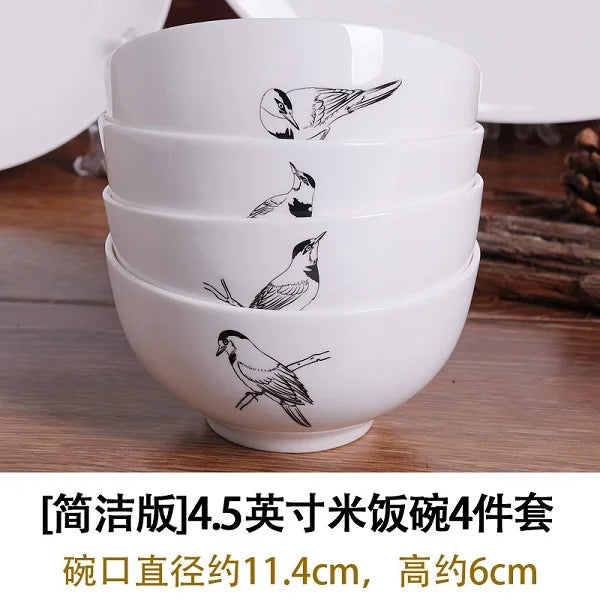 Bone China Dish Deep Plate Shallow Dish Creative