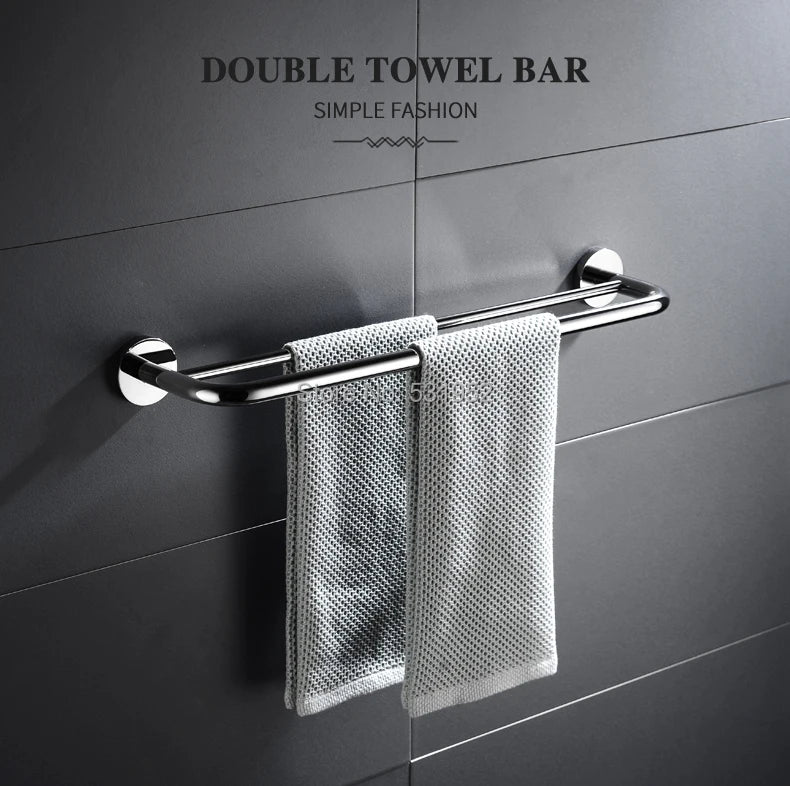 Bathroom Towel Rack Shelf Paper Holder Stainless Steel