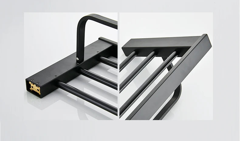 Matte Black Hook Towel Rack 304 Stainless Steel