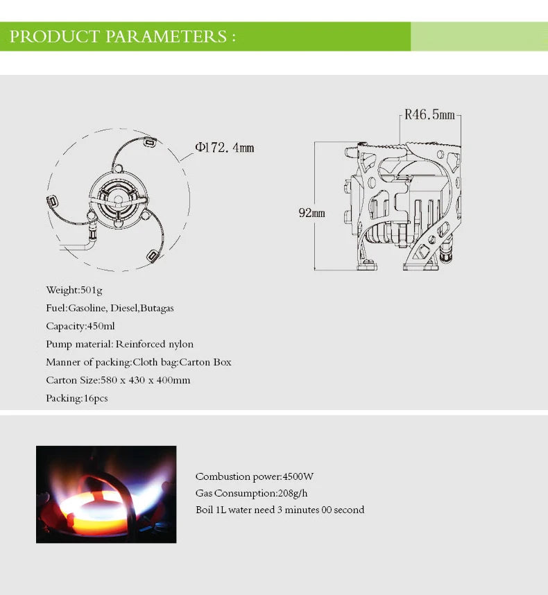 Brs Oil Multi-Use Stove Cooking Stove Outdoor Camping