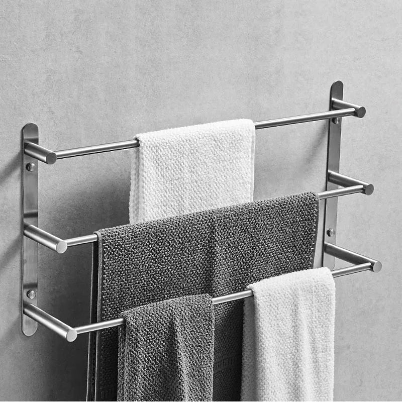 Chrome Bathroom Towel Rack 304 Stainless Steel Towel
